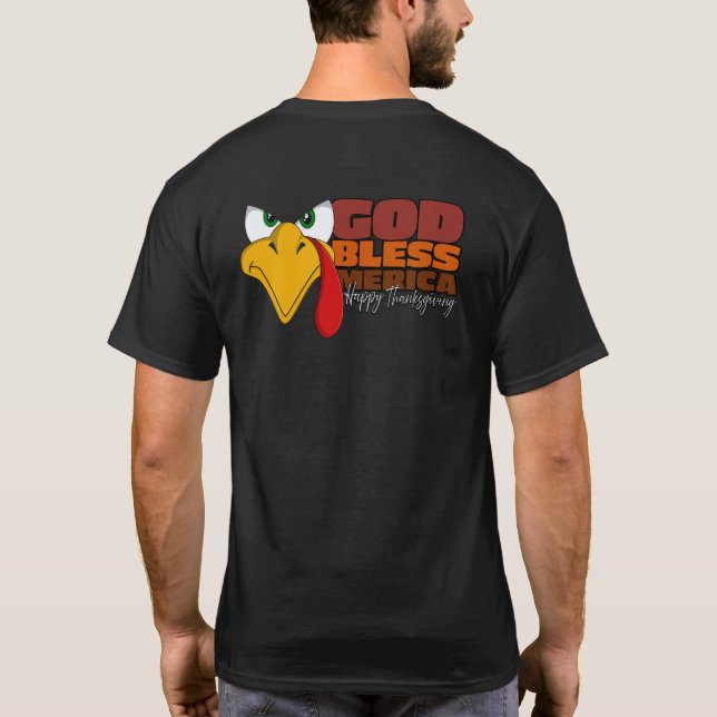 Camiseta Deus abençoe Merica Feliz Natal Turquia (Verso)