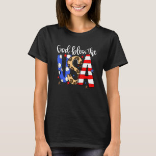 Camiseta Deus abençoe No Dia Da Independência Dos Eua 4 De
