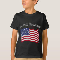 DEUS ABENÇOE NOSSAS RESERVAS com bandeira dos EUA