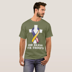 Camiseta Deus abençoe nossas tropas