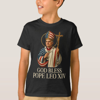 Camiseta Deus abençoe Novo Papa Leo Xiv Igreja Católica Fé