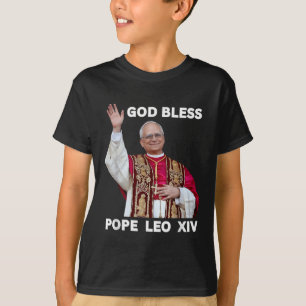 Camiseta Deus abençoe Novo Papa Leo Xiv Igreja Católica Fé