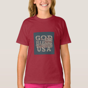 Camiseta Deus abençoe o design dos EUA
