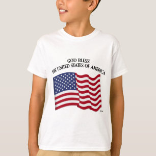 Camiseta DEUS ABENÇOE OS ESTADOS UNIDOS DA AMÉRICA bandeira