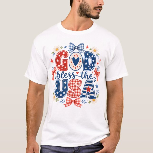 Camiseta Deus abençoe os EUA (Frente)