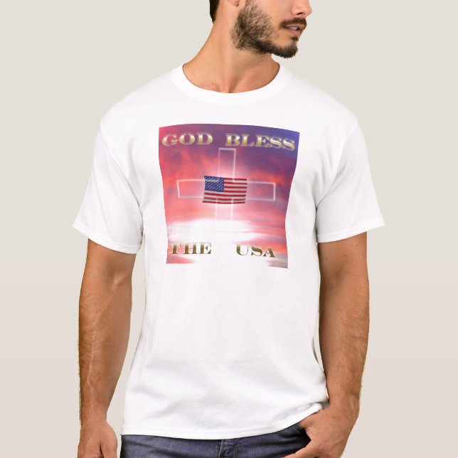 Camiseta Deus abençoe os EUA (Frente)