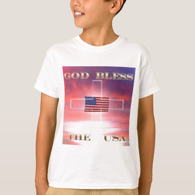 Camiseta Deus abençoe os EUA (Frente)