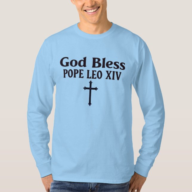 Camiseta Deus abençoe Papa Leo XIV (Frente)