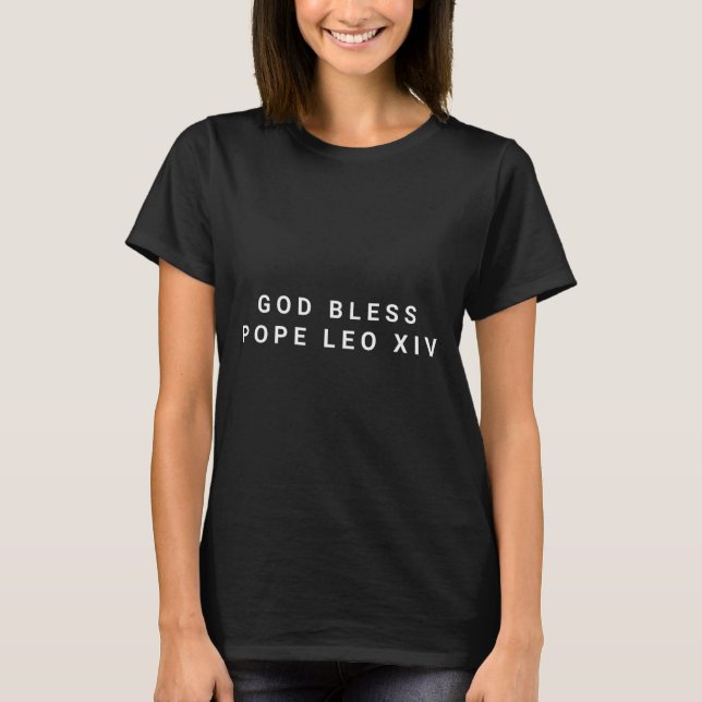 Camiseta Deus abençoe Papa Leo Xiv (Frente)