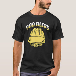 Camiseta Deus abençoe Para Um Trabalhador De Minas De Carvã