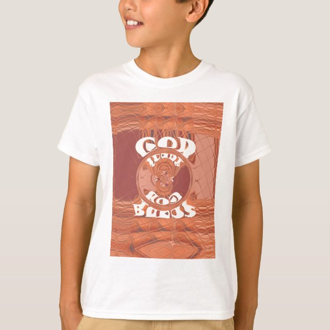 Camiseta Deus abençoe Seu Design de texto Inspiracional. (Frente)