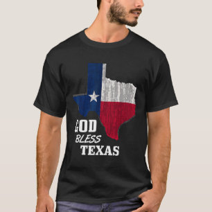 Camiseta Deus abençoe Texas Flag Texas Independence Day Blu