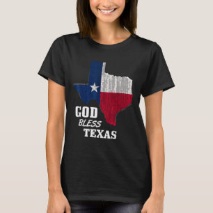 Camiseta Deus abençoe Texas Flag Texas Independence Day Blu