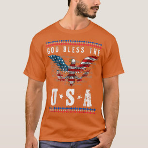 Camiseta Deus abençoe USA Águia Homens Patrióticos Mulheres