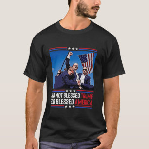 Camiseta Deus Abençoou Trump Engraçado Donald Trump Lutar C