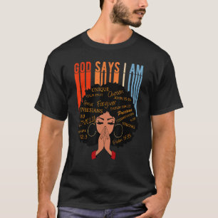 Camiseta Deus Africano Diz Que Sou A Favor Das Mulheres Neg