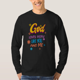 Camiseta Deus ama Pessoas como você e eu
