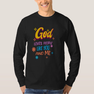 Camiseta Deus ama Pessoas como você e eu