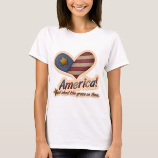 Camiseta Deus Americano Deu Sua Graça Ao Patriótico