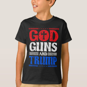 Camiseta Deus Armas E Bandeira Americana Trump Patriota