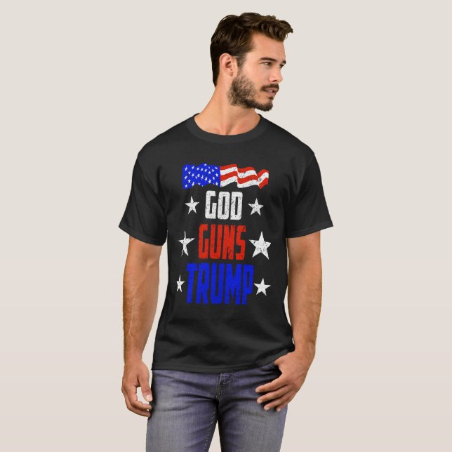 Camiseta Deus, armas e t-shirt do trunfo para o apoio do (Frente Completa)