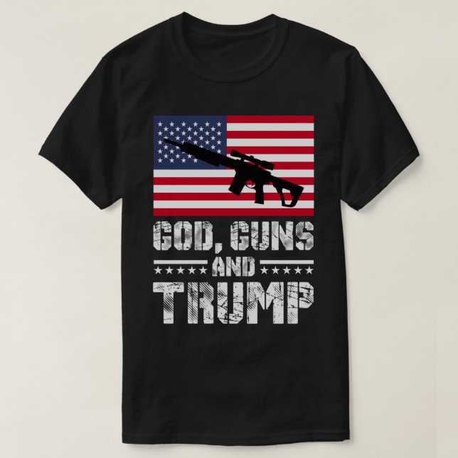 Camiseta Deus Armas e Trump (Frente do Design)