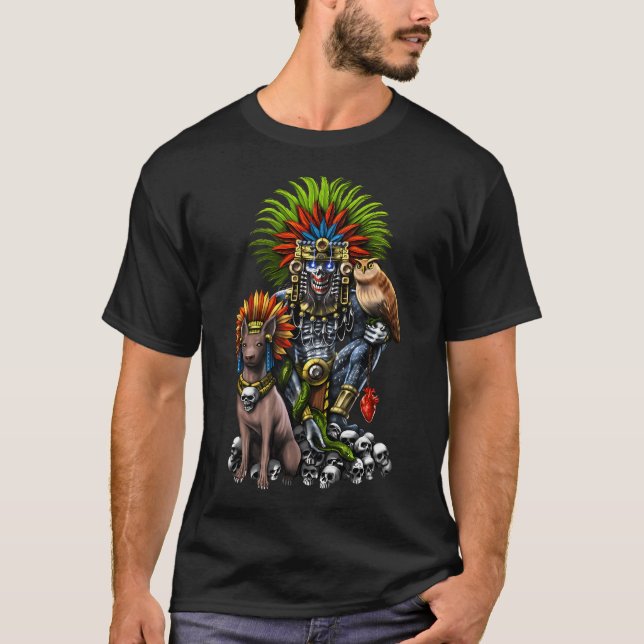 Camiseta Deus Asteca Mictlantecuhtli (Frente)