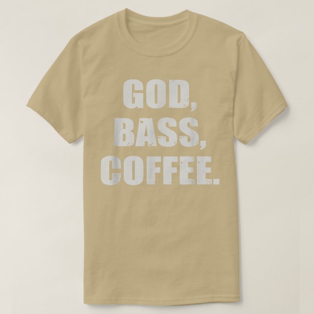 Camiseta Deus, BASS, Café, Guitarrista 964 (Frente do Design)