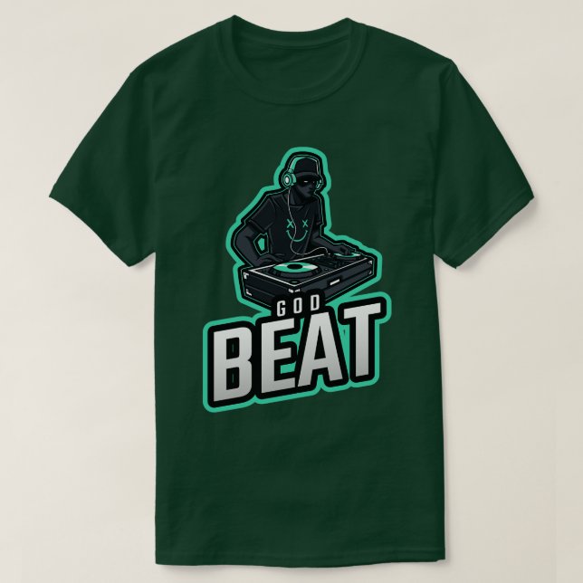 Camiseta Deus Beba Música Eletrônica do Techno (Frente do Design)