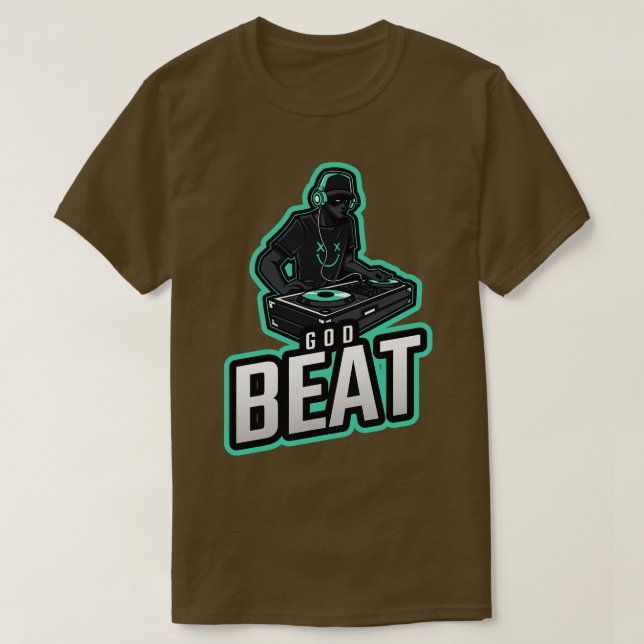 Camiseta Deus Beba Música Eletrônica do Techno (Frente do Design)