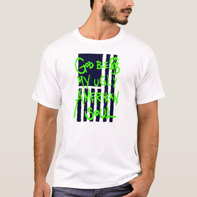 Camiseta "Deus Ble$$ Minha Alma Única Americana" Destrado (Frente)