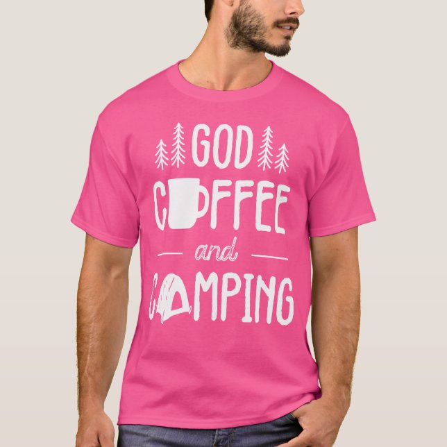 Camiseta Deus Café E Presentes Homens Mulheres Cristo (Frente)