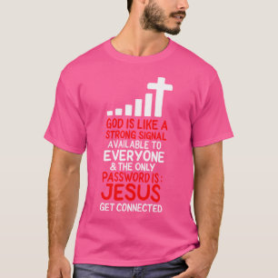 Camiseta Deus Conecte a Senha Jesus Engraçado