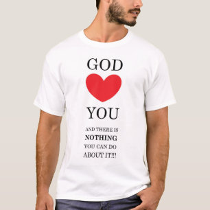 Camiseta Deus Coração a Camisa-T de Homens