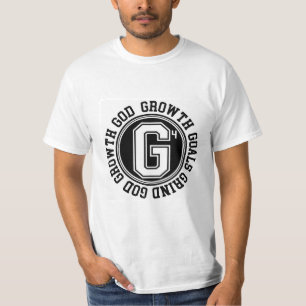 Camiseta Deus, Crescimento, Objetivos, Enfeite