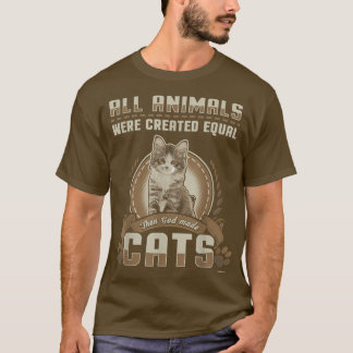 Camiseta Deus Criou Gatos Kitten T-Shirt