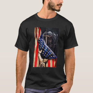 Camiseta Deus Cristão Do Guerreiro De Jesus Bandeira Americ