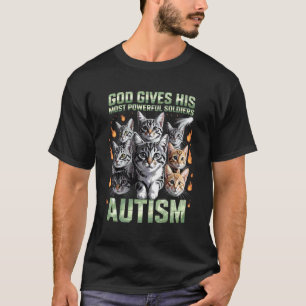 Camiseta Deus Dá aos Seus Soldados Mais Poderosos Autismo E