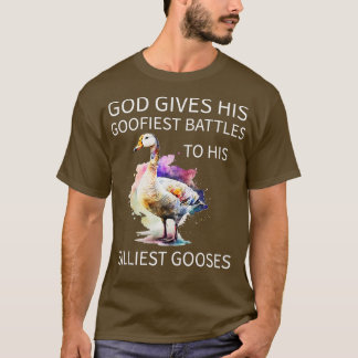 Camiseta Deus Dá As Suas Batalhas Mais Goofistas Ao Seu Goo