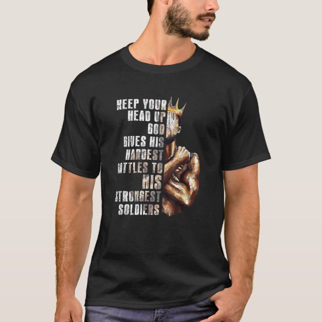 Camiseta Deus Dá Suas Batalhas Mais Duras A Seus Fortes (Frente)