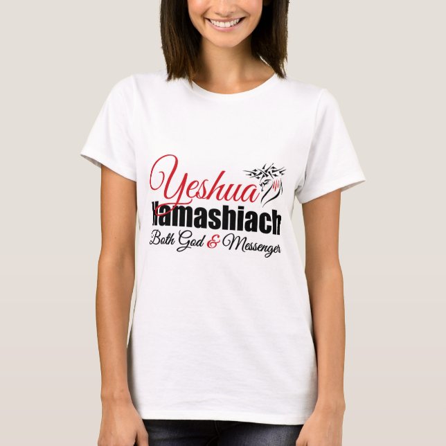 Camiseta Deus de Yeshua Hamashiach e t-shirt do mensageiro (Frente)