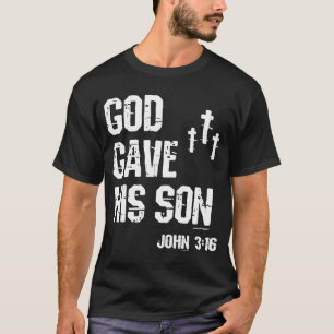 Camiseta Deus Deu ao filho John 316 Páscoa Jesus Cristo Res