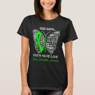 Camiseta Deus Diga Fé Esperança Ama Deficiência Cerebral Aw