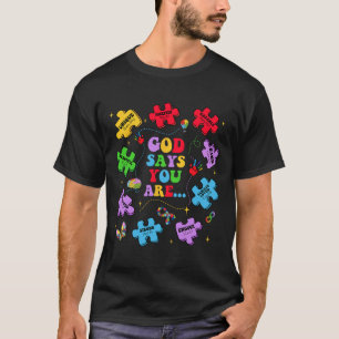 Camiseta Deus Diga Que Você É Autismo Cristão Jesus Bíblia 