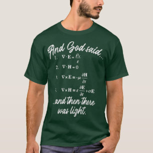 Camiseta Deus Disse Mawell Equação Física Jesus Christian