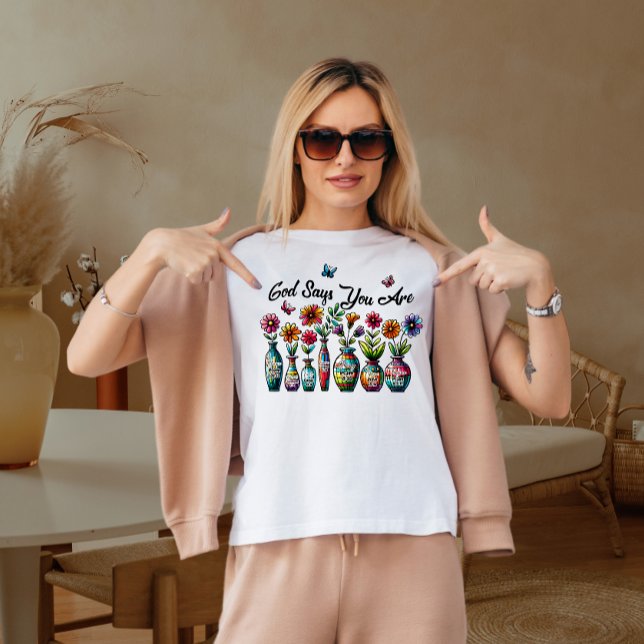 Camiseta Deus disse que você é (Criador carregado)