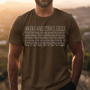 Camiseta Deus Diz Eu Sou Forte Fé Muçulmana Inspiradora
