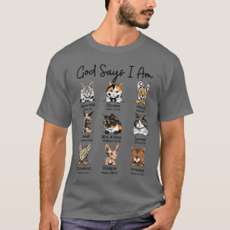 Camiseta Deus Diz Eu Sou Gato Amante de Gatos Engraçados Ve