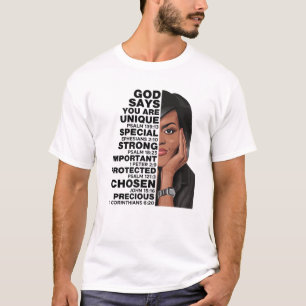 Camiseta Deus Diz Michelle Obama História Mulheres Mês Am