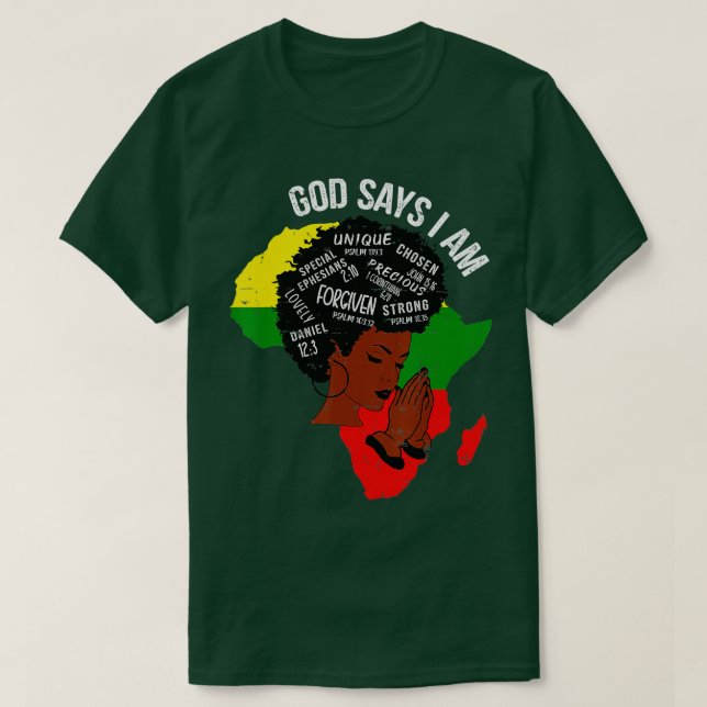 Camiseta Deus diz que eu sou (Frente do Design)